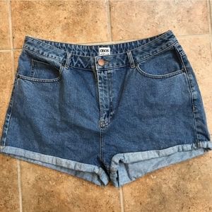 ASOS Denim Cuffed Jean Shorts